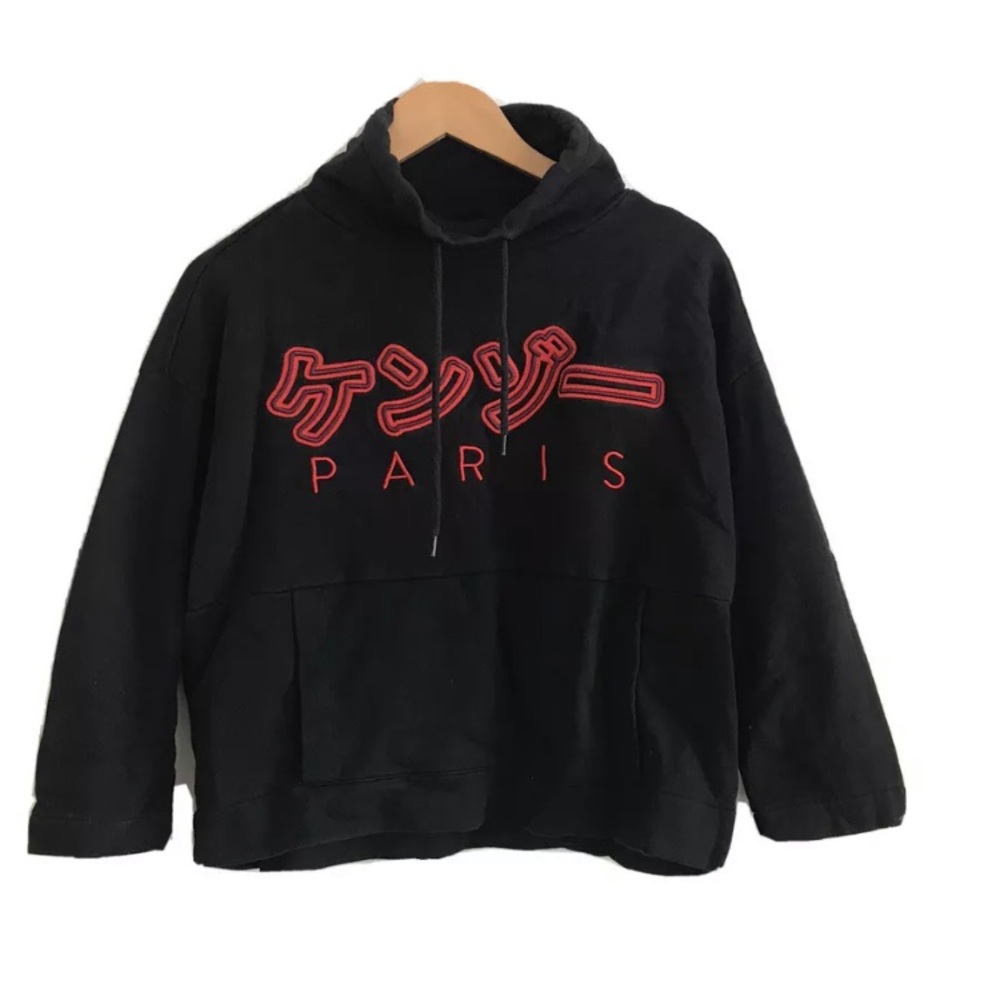 Kenzo Black Sweater with Red Accents